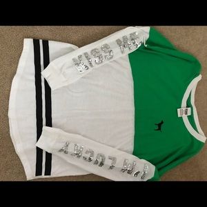 Pink St. Patrick’s Day Long Sleeve Bling T-shirt